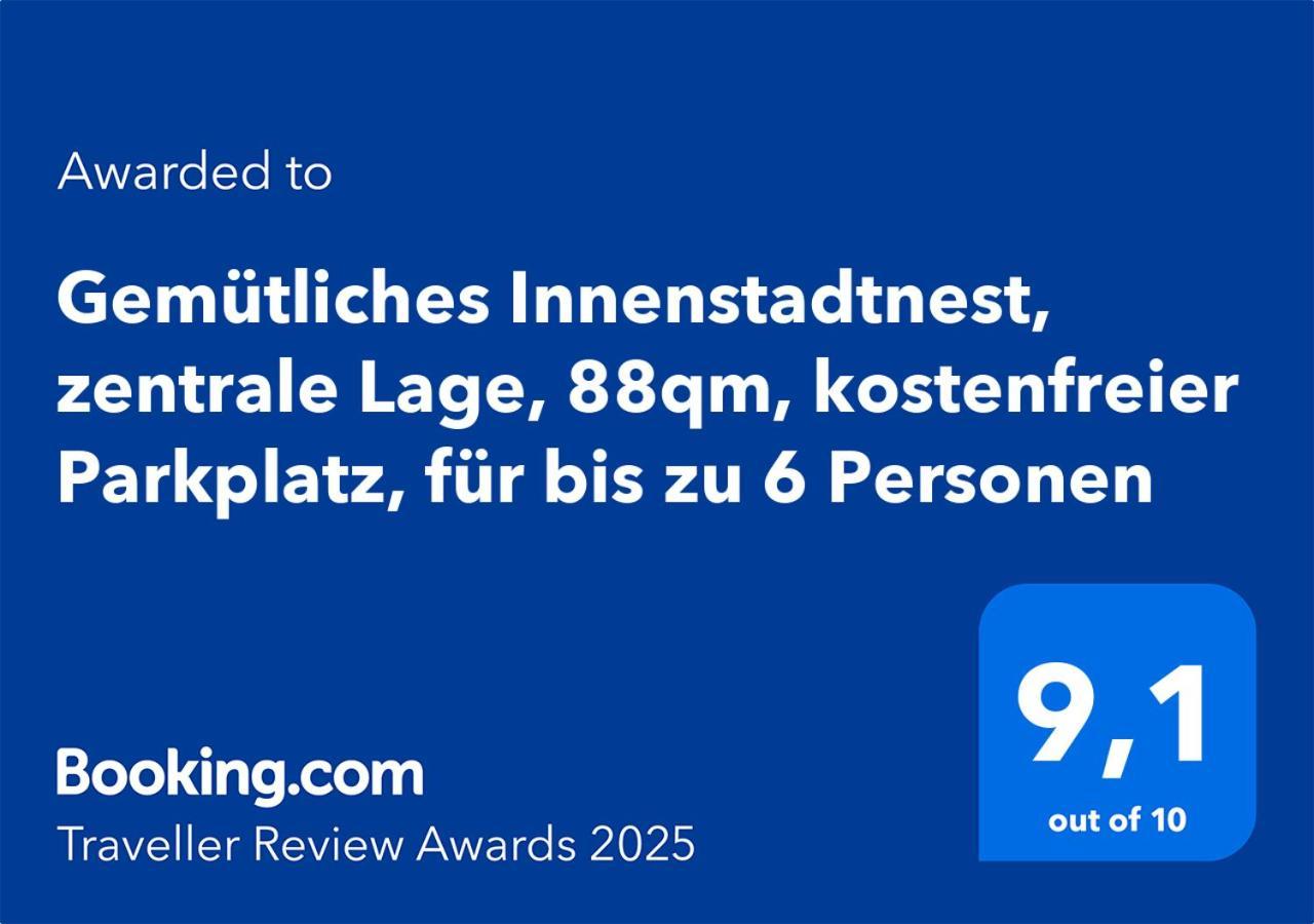 Apartment Gemuetliches Innenstadtnest, Zentrale Lage, 88qm, Kostenfreier Parkplatz, Fuer Bis Zu 6 Personen *